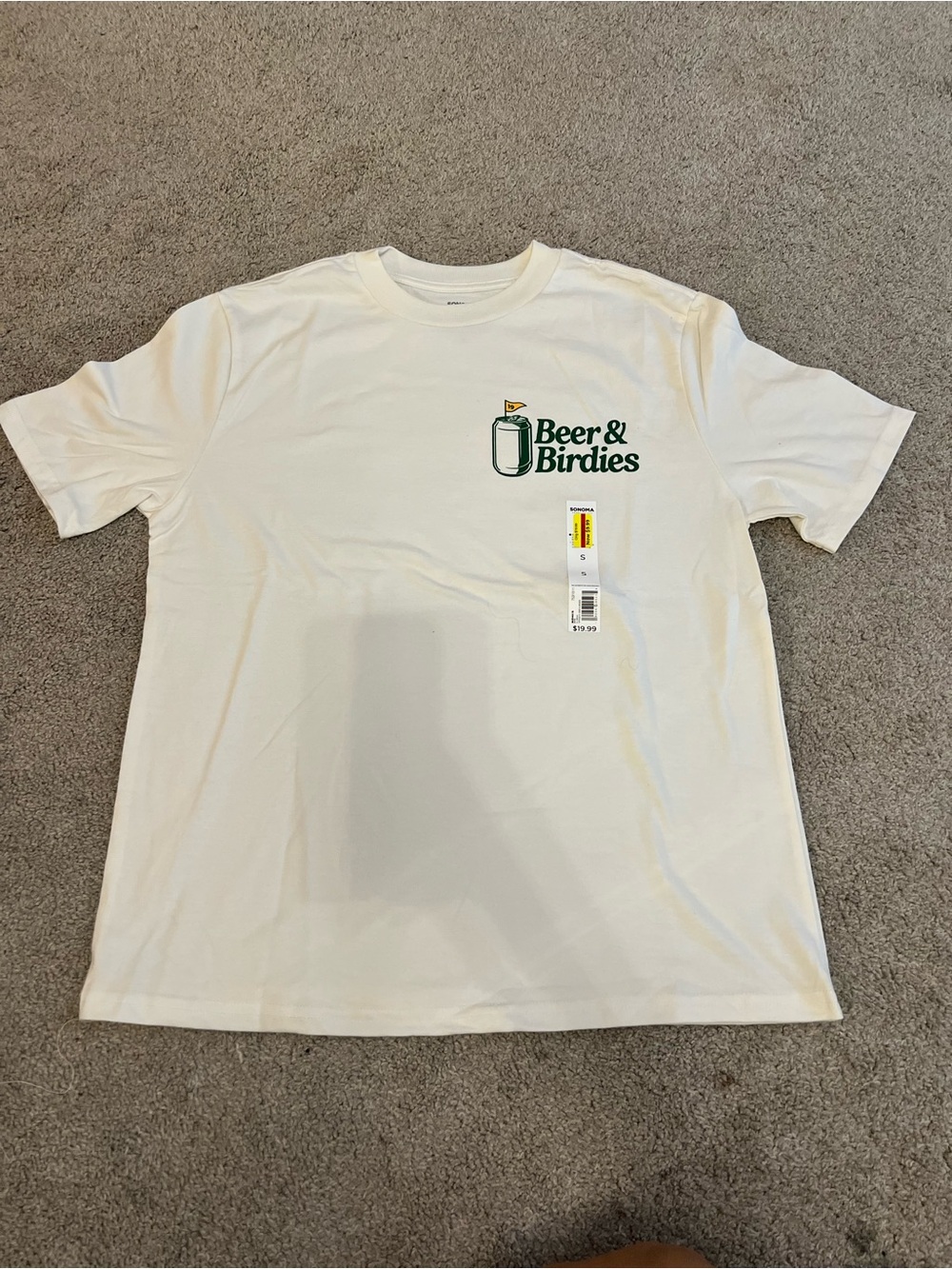 Sonoma White 'Beer & Birdies' Graphic Short Sleeve Tee - Men's